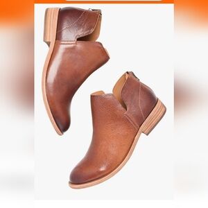 Kork-Ease Tan Leather Ankle Booties